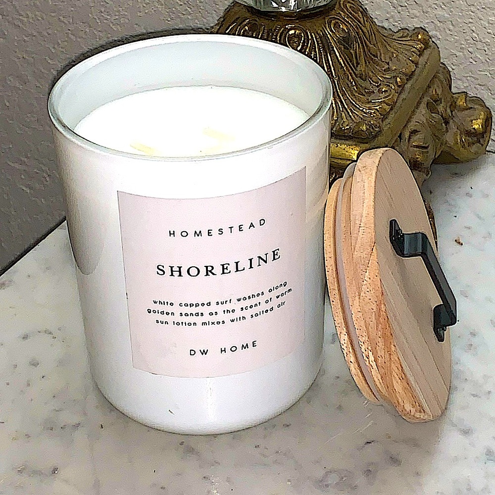DW HOME CANDLE SHORELINE 2 WICK 15.3 oz RICHLY SCENTED NEW